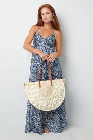 Sac de plage demi lune écru - papier h5 Image2